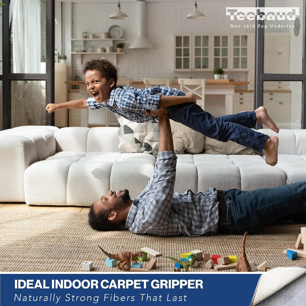 8' x 10' Non-Slip Rug Pad, Reversible Gripper, Non Skid Pads for Hardwood, Vinyl, Tile, Laminate Floors, Keep Area