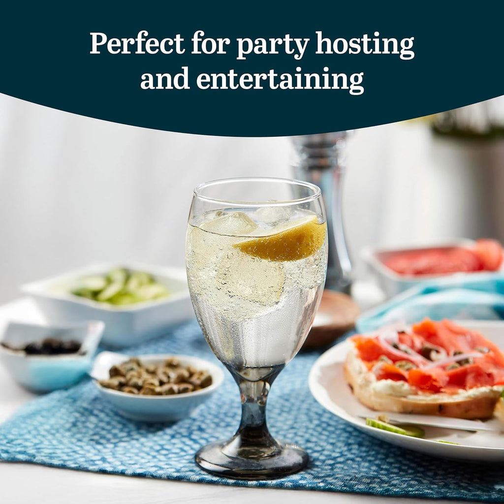 Classic Glass Goblets Set Of 12, Dishwasher Safe 16.25 Oz Drinking Goblets for Tea, Sangria and More, Ideal Stemmed
