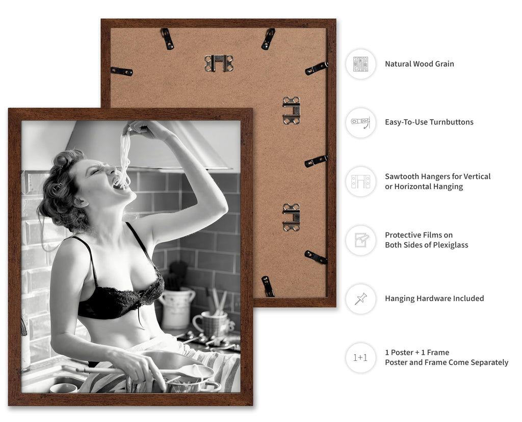 Master Classic Photograph Poster - Vintage Fashion Print - Gift for Artist, Friend - Eat The Pasta, Spaghetti Girl