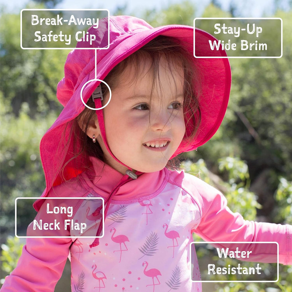 Girls Adjustable Water Repellent Sun-hat