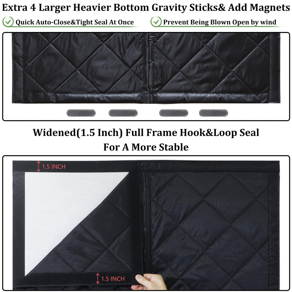Thickened Wide Magnetic Thermal Insulated Door Curtain Insulation Winter