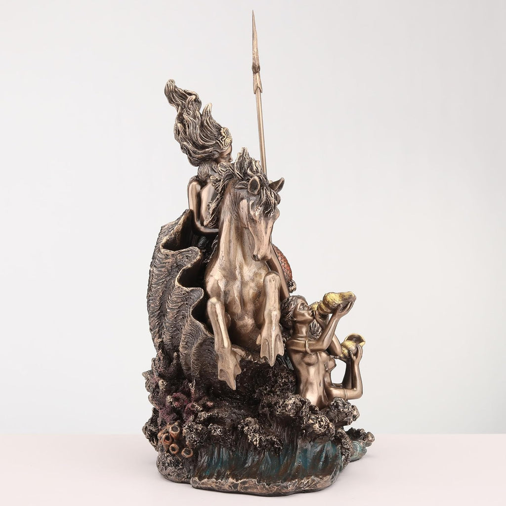 9 5/8 Inch Amphitrite The Greek Goddess of The Sea Cold Cast Resin Bronze Finish Sculpture