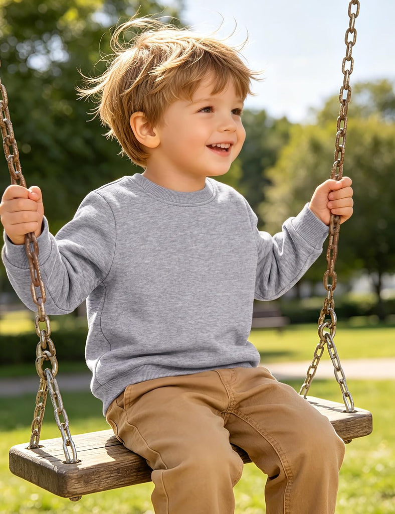 Toddler Boy Fleece Sweatshirt Long Sleeve Crewneck Shirt