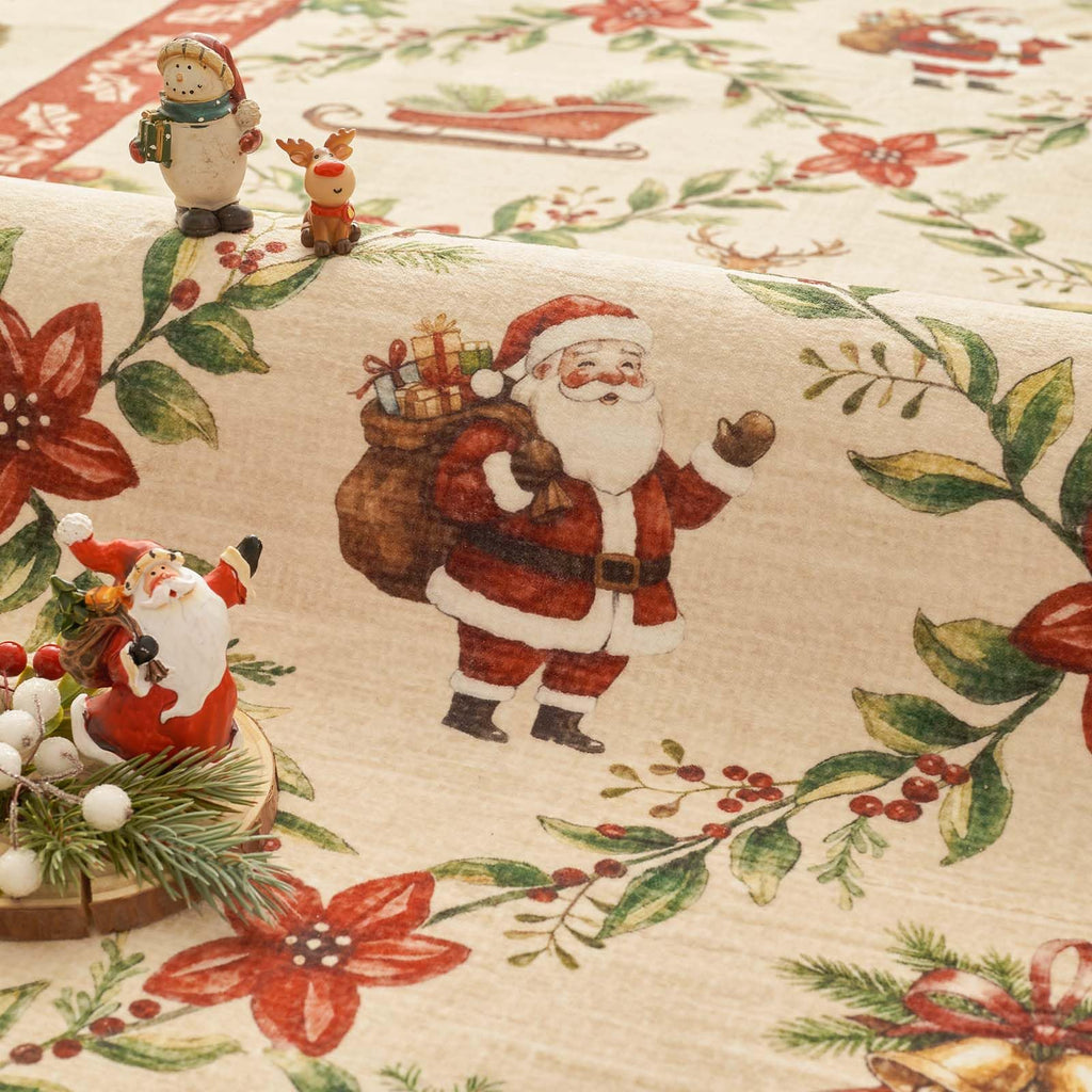 2x5 Christmas Runner Rug Santa Washable Non Slip Winter Decor Red