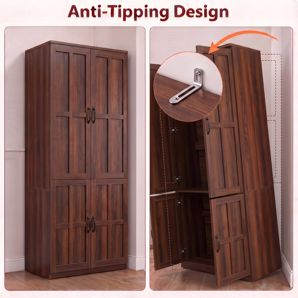 Armoire Wardrobe Closet, Farmhouse Wooden Wardrobe