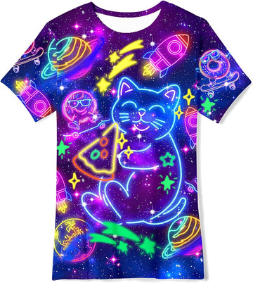 Kids Funny Graphic Polyester Colorful T Shirt for Boys Girls