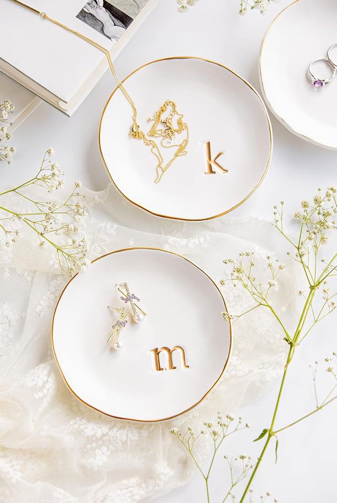 Ceramic Jewelry Tray, Trinket Dish, Gifts for Women (M)