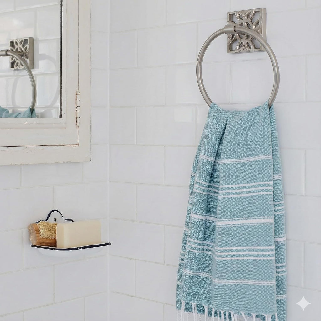 5 Pieces Nickel Bathroom Accessories Set, Wall Mounted - Silver Toilet Paper Holder, Chrome Bath Towel Holder