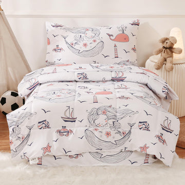 Mermaid Ocean Theme Toddler Bedding Set