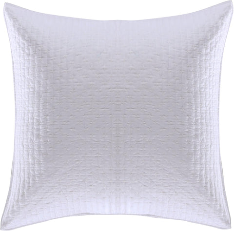 Cross Stitch - 100% Cotton - Euro Shams Set of Two - (26x26in.), No Insert - Bright White