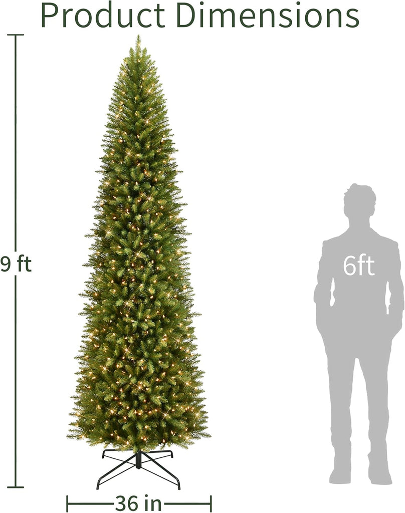 International 9ft Pre-Lit Fraser Fir Pencil Christmas Tree