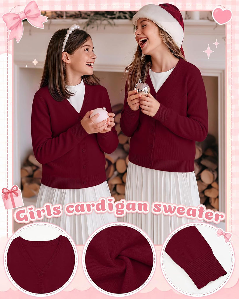 Girls' School Uniform Cardigan Sweaters