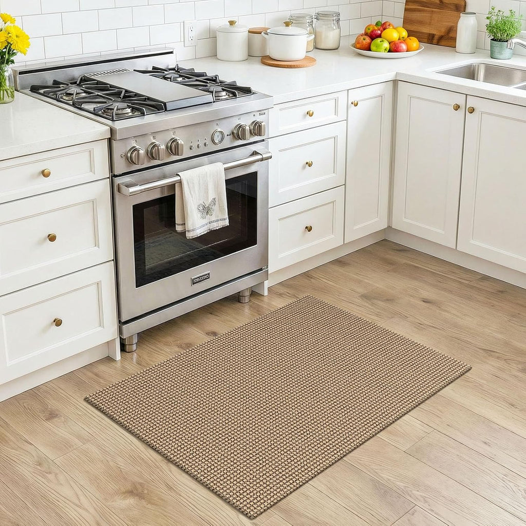 Indoor Door Mat 2x3 ft Small Area Rugs Washable Front Door Mat Non Slip Rubber Backed Entryway Rug Cotton Entrance