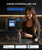 Smart Nugget Ice Maker Countertop, First Full-Color Smart Panel Ice Machine with APP Control, Double-Layer