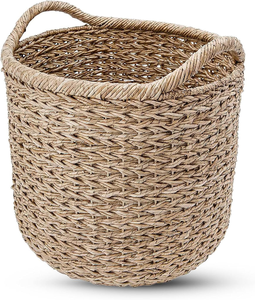 Large Decorative Seagrass Storage Basket, Handmade, Seagrass Basket, Living Room, Blankets, Toy Bin, Extra Storage