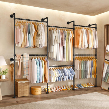M8 Wall Mounted Clothes Rack, Closet Wardrobe Racks