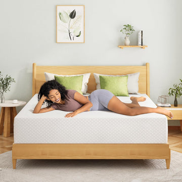 10 Inch Queen Mattress, Memory Foam Mattress in a Box with Cooling Green Tea Gel, Relieve Pressure with Medium Firm