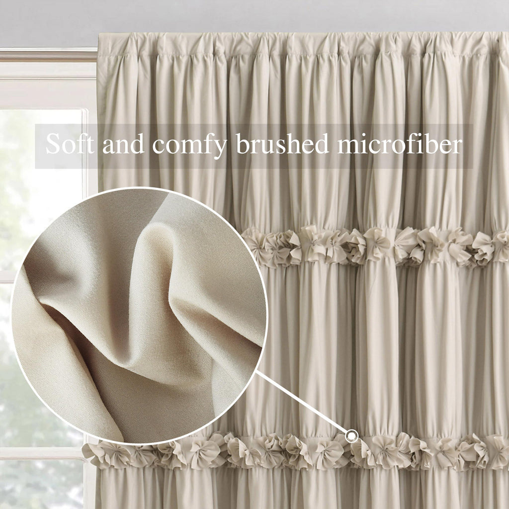 Boho Room Divider Curtains Single Panel, 100" W x 84" L