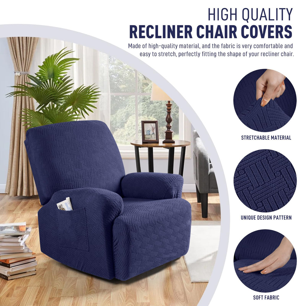 Oversized Recliner Chair Covers, Reclining Cover, Dark Blue