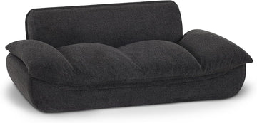 Dog Couch for Large Breed, Fabric Dog Sofa Bed with Anti-Slip Bottom (Black)