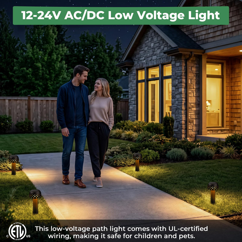 Low Voltage Landscape Lighting, 12V LED Path Lights 2 Pack
