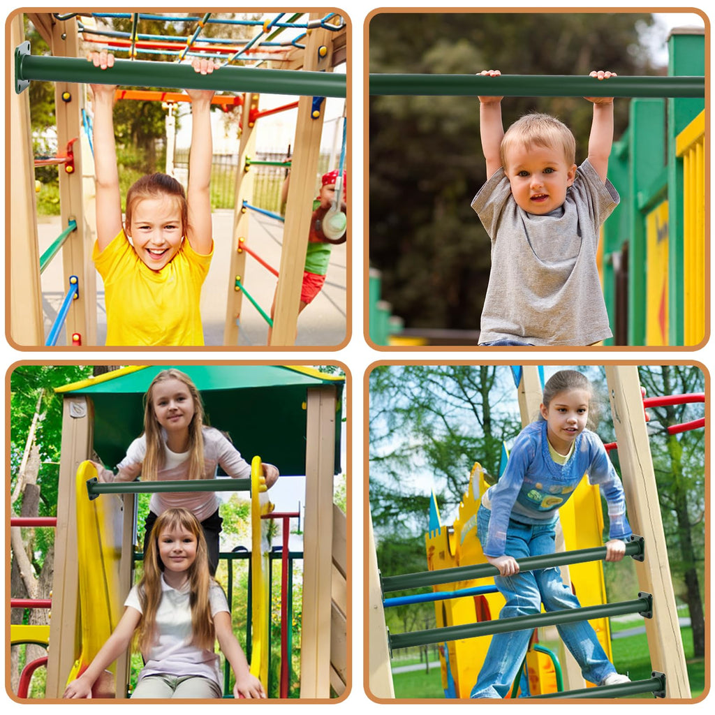 12 Pcs 16.5" Green Outdoor Monkey Bars for Playground
