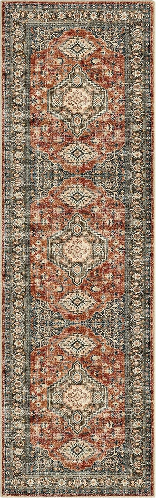 Oriental Hallway Runner Rug Non Slip, 2.5x8 Kitchen Washable Runner Soft Hallway Rug, Traditional Ul