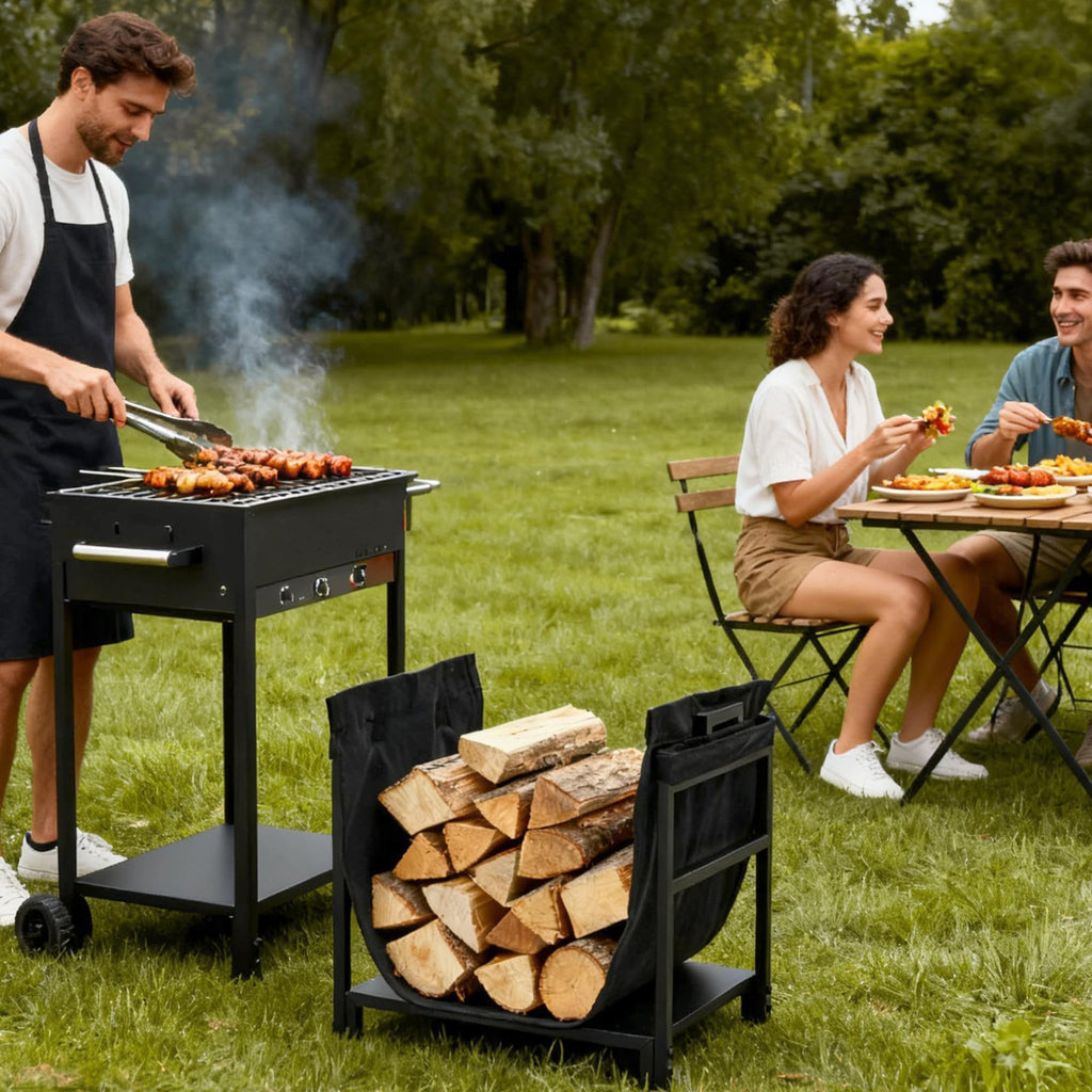 18 Inch Firewood Rack Outdoor, Small Fire Wood Holder Indoors