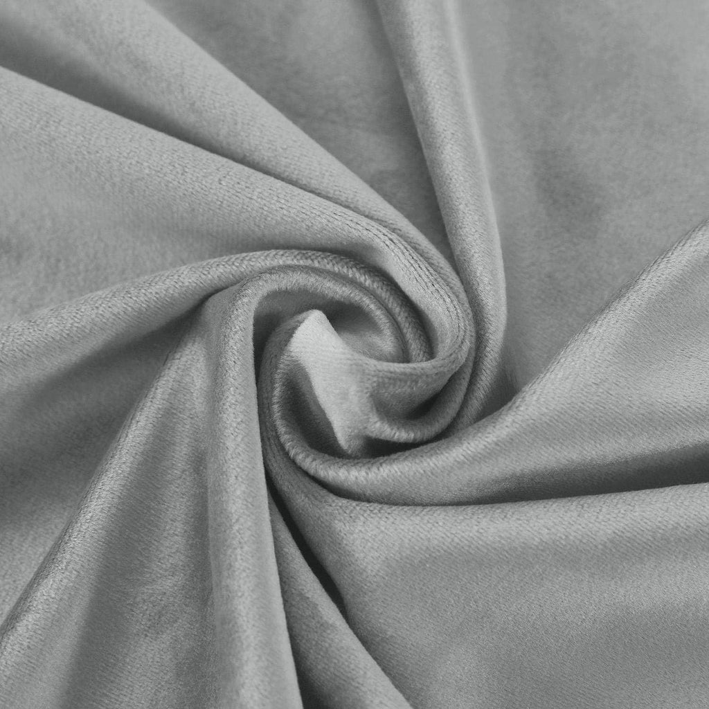 Extra Wide Blackout Lined Premium Velvet Curtain Grey 120Wx72L Inch (1 Panel), Eyelet Grommet for Livingroom Bedroom