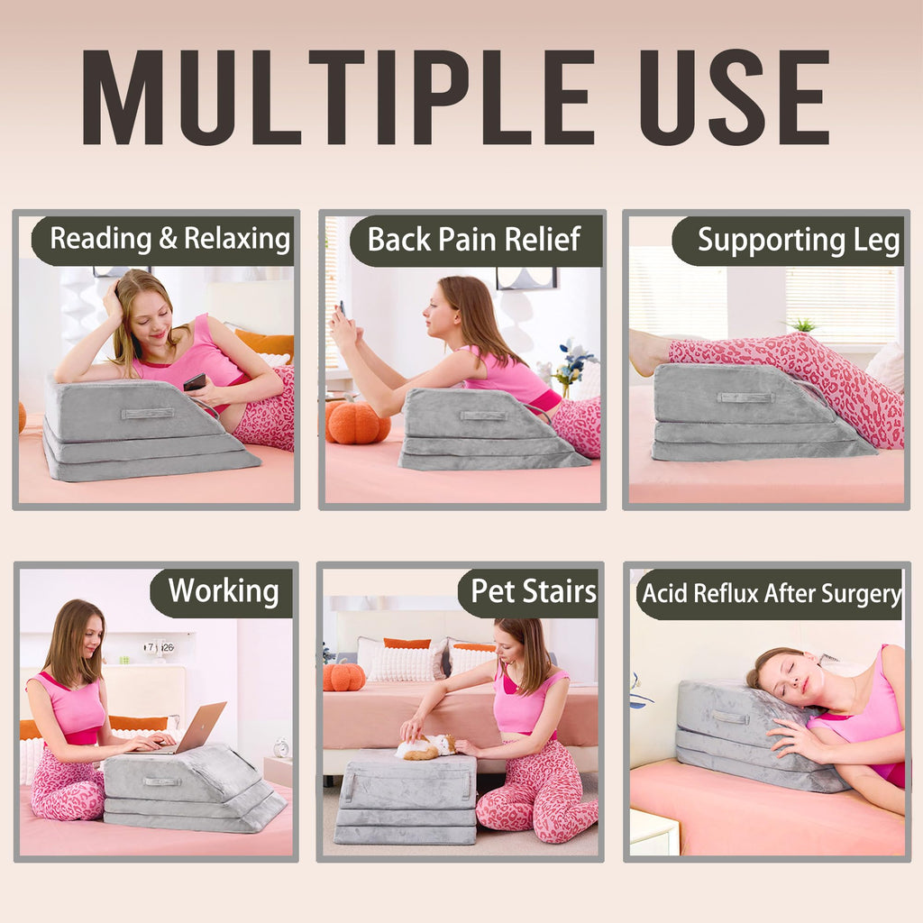 3 Heights Leg Elevation Pillow Blood Circulation, Swelling, L 24"