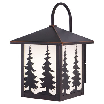 Yosemite 1-Light Bronze Rustic Outdoor Wall Sconce, 12.5 in. H