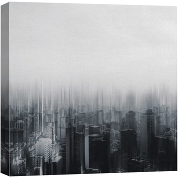 Canvas Print Wall Blur Effect Black & White Cityscape Architecture & Maps Cities Photography Realism Chic Scenic