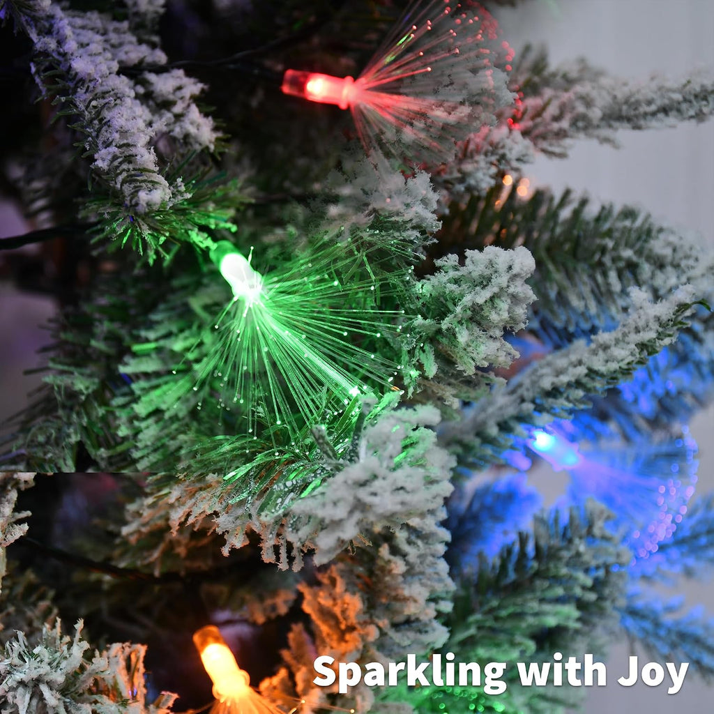 33FT Fiber Optic Fairy Lights 60 LED Firework String Light Twinkle Green Wire Christmas Lights for Indoor Outdoor
