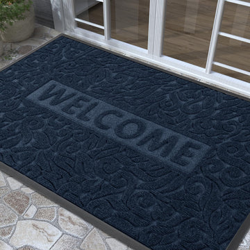 Large Welcome Mat 60x36, Waterproof Non-Slip Outdoor Mats for Front Door Outside Entrance, Low-Profile Entryway Mat