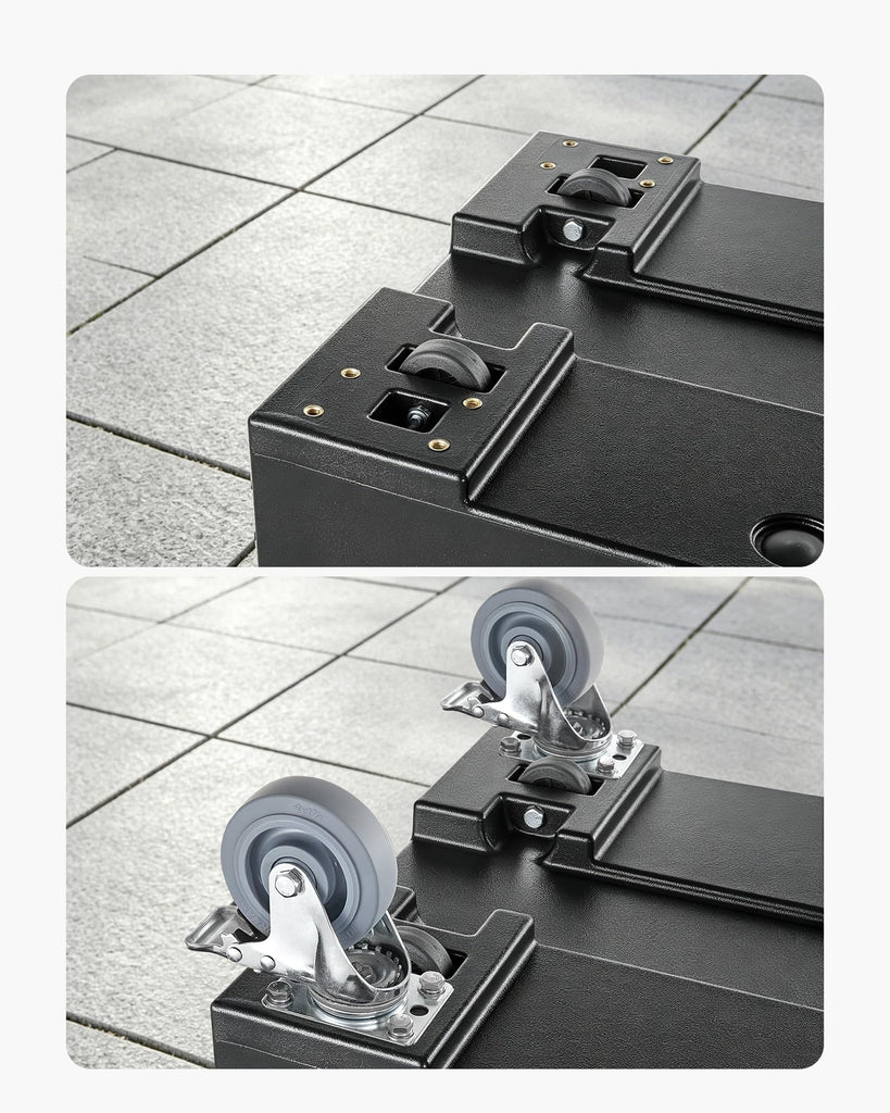 Caster Wheels, 5 Inch Heavy Duty Casters, Compatible with Insulated Food Pan Carrier, Set of 4 (2 Swivel with Brake