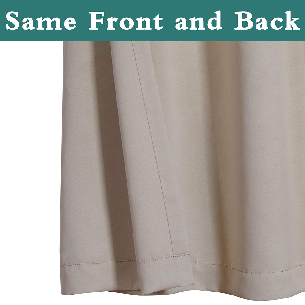 Waterproof Indoor/Outdoor Curtains - Thermal Insulated, Sun Blocking Blackout Curtains, Porch, Living Room, Pergola