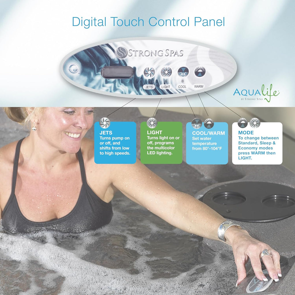 Current Outdoor Hot Tub, Free Extras, Fits 4-Adults, Plug and Play Spa, Free Cover Included