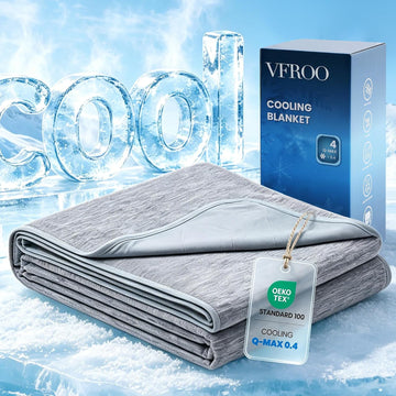 Cooling Blanket for Hot Sleepers King Size 108''×90'', Summer Blanket Thin Lightweight Breathable, Absorbs Sweat Heat