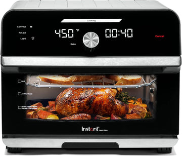 Omni Plus 19QT/18L Toaster Oven Air Fryer, 10-in-1 Functions, Fits 12" Pizza, Crisp, Broil, Bake, Ro