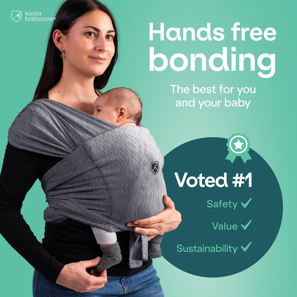 Carrier Wrap, Easy to Wear As a T-Shirt - Original Baby Carrier Newborn to Toddler - Sling One Size Fits All - Baby