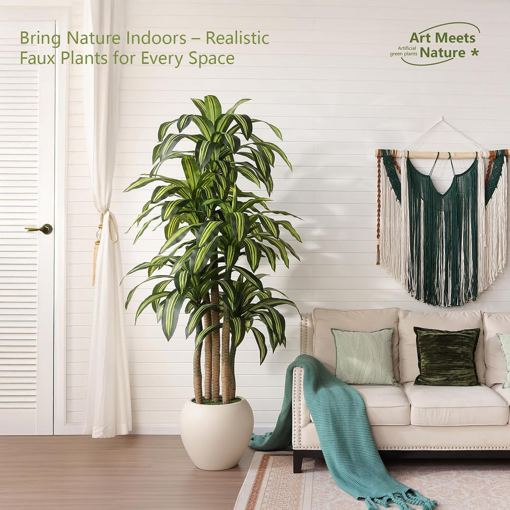 8ft Dracaena Artificial Plant Indoor with Planter