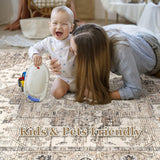 Area Rug 9x12 Washable Vintage - Soft Traditional Rugs