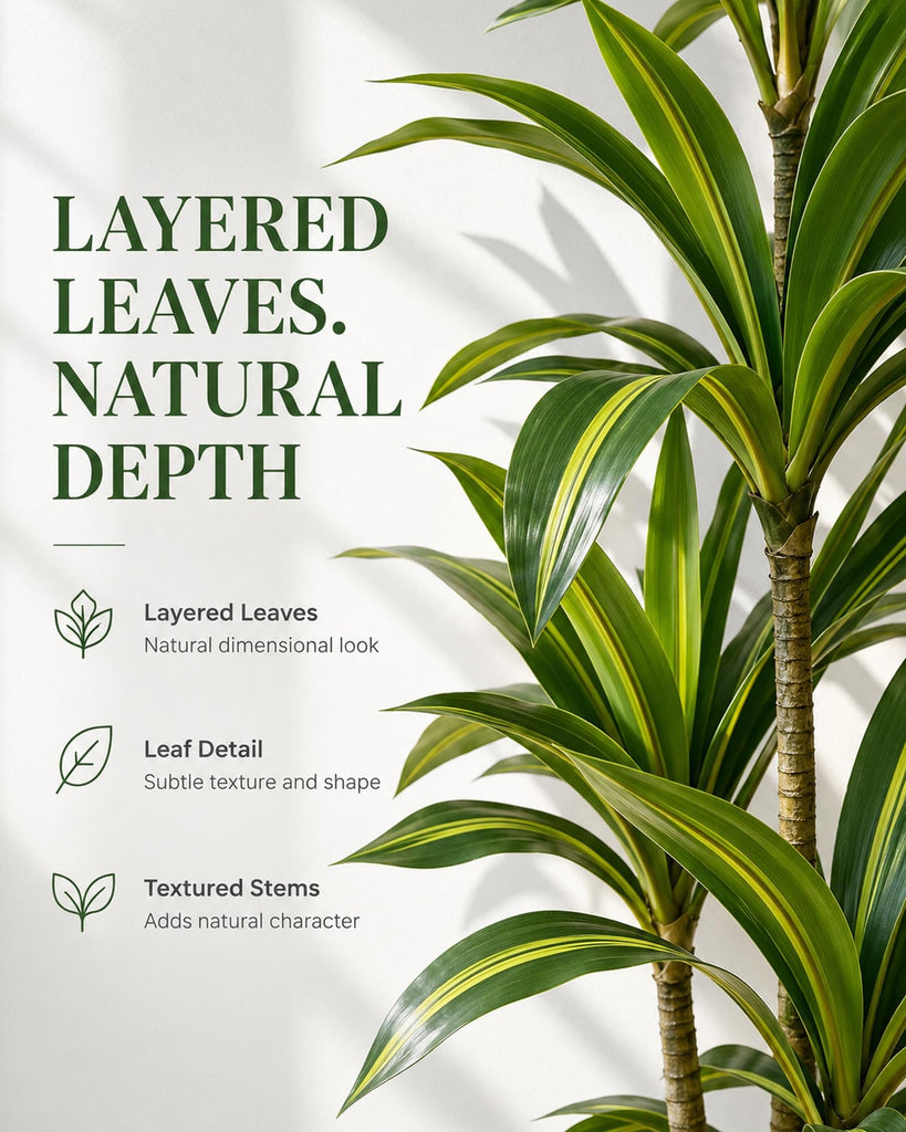 5FT Artificial Dracaena Plant, Tall Fake Plant for Indoors