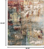 Lahome Modern Abstract Living Room Rug 8x10, Washable 8x10 Area Rugs for Bedroom Stain Resistant Non Slip