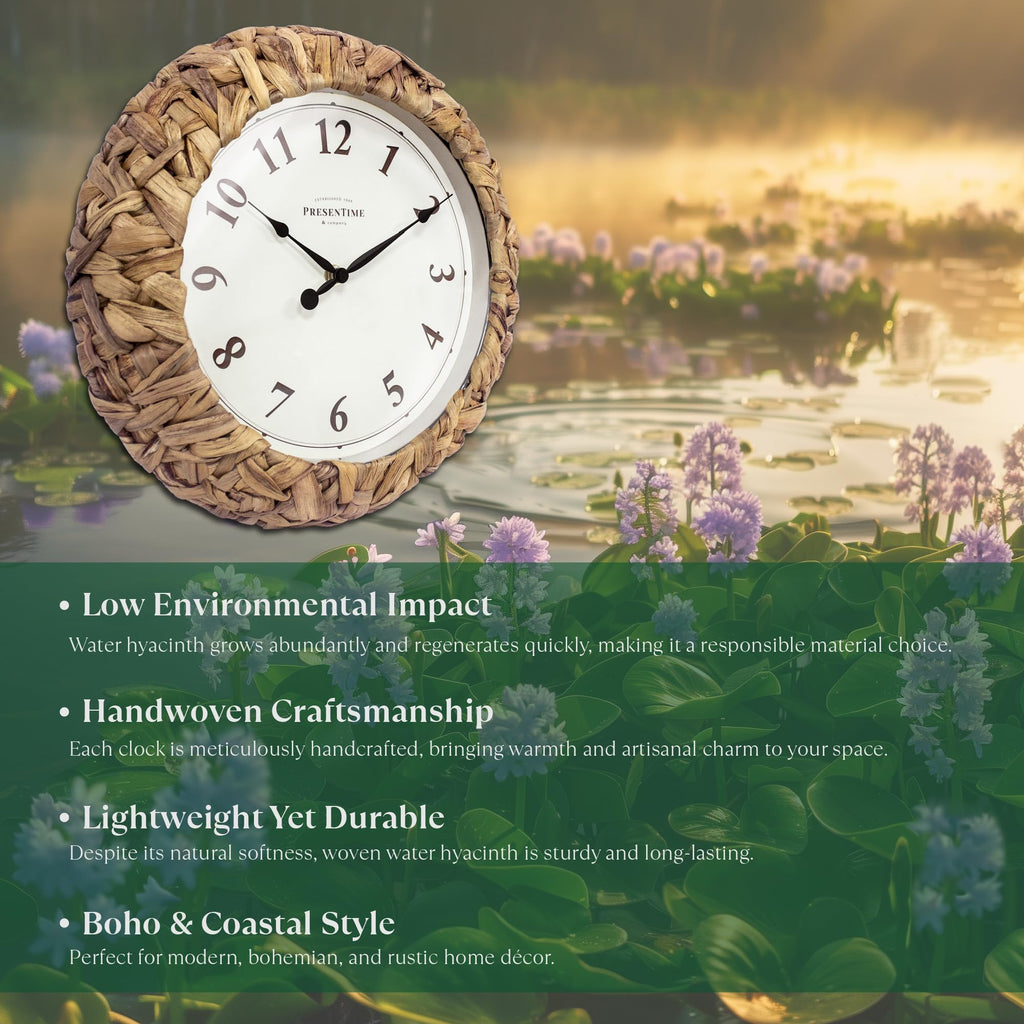 Farmhouse Series, Rustic Woven Clock