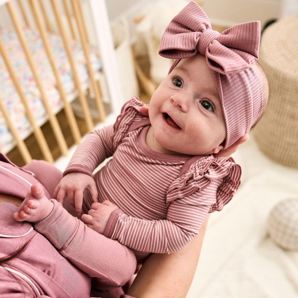 Flutter Bodysuit, Viscose from Bamboo Long Sleeve Bodysuit for Baby Girl, Outfit Baby Clothes