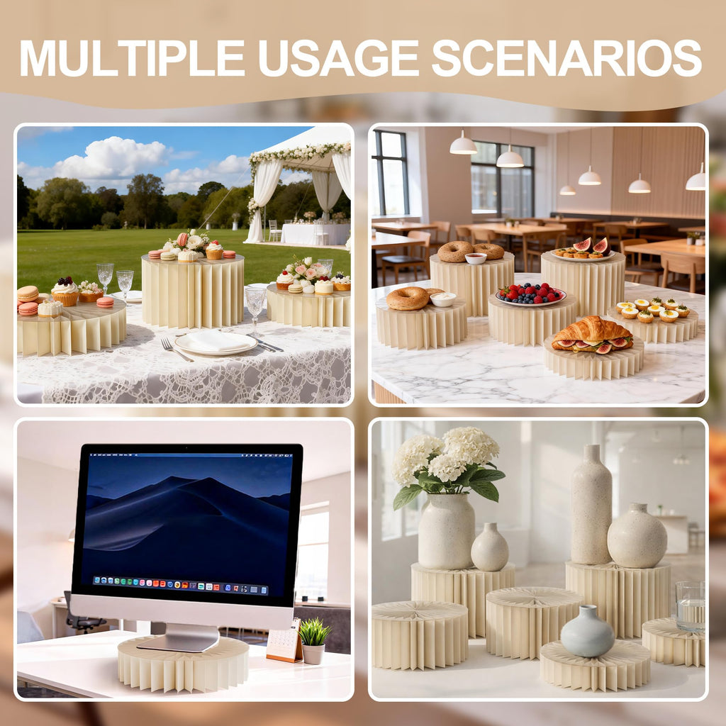 Yeasfe 6 Pcs Buffet Risers, Food Display Risers for Buffet Table