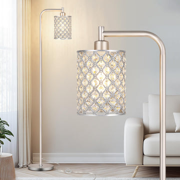67" Silver Floor Lamp, Modern Standing Lamps