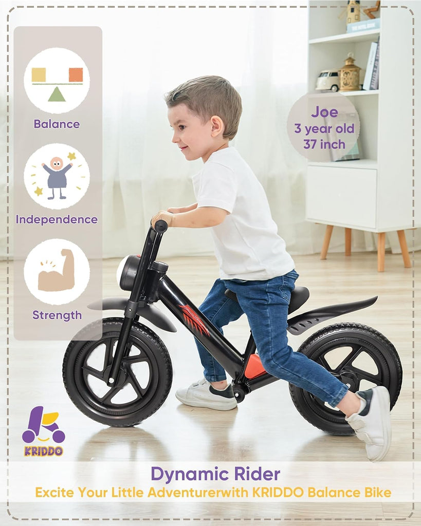 Kids Balance Bike 2-5 Years, Toddler Balance Bike with Front Light