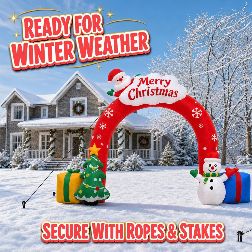 15FT Christmas Inflatables Archway with LED Lights,Blow Up Yard Decorations